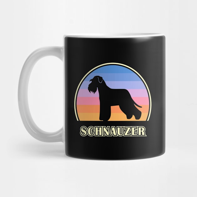 Schnauzer Vintage Sunset Dog by millersye